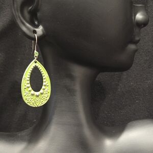Elegant Green Teardrop Earrings